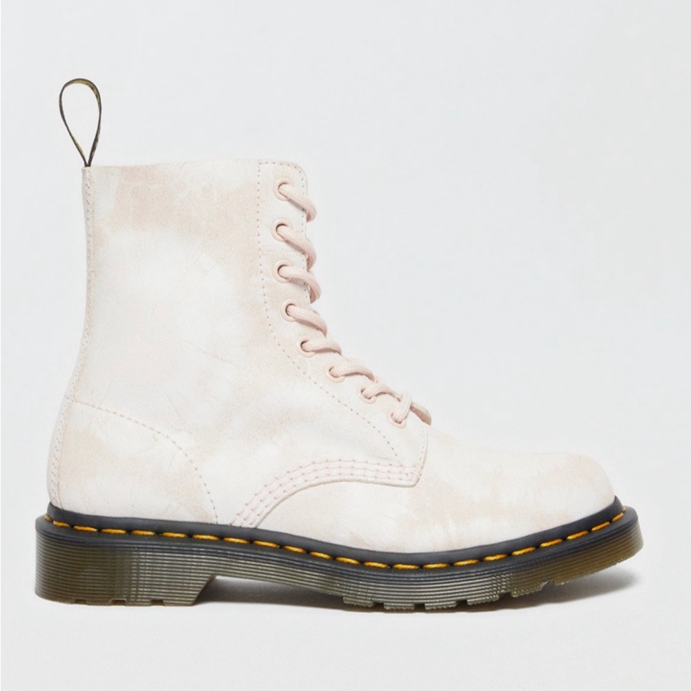 Dr. Martens 1460 Pascal Tie Dye Leather Boots Lace Up Light Pink